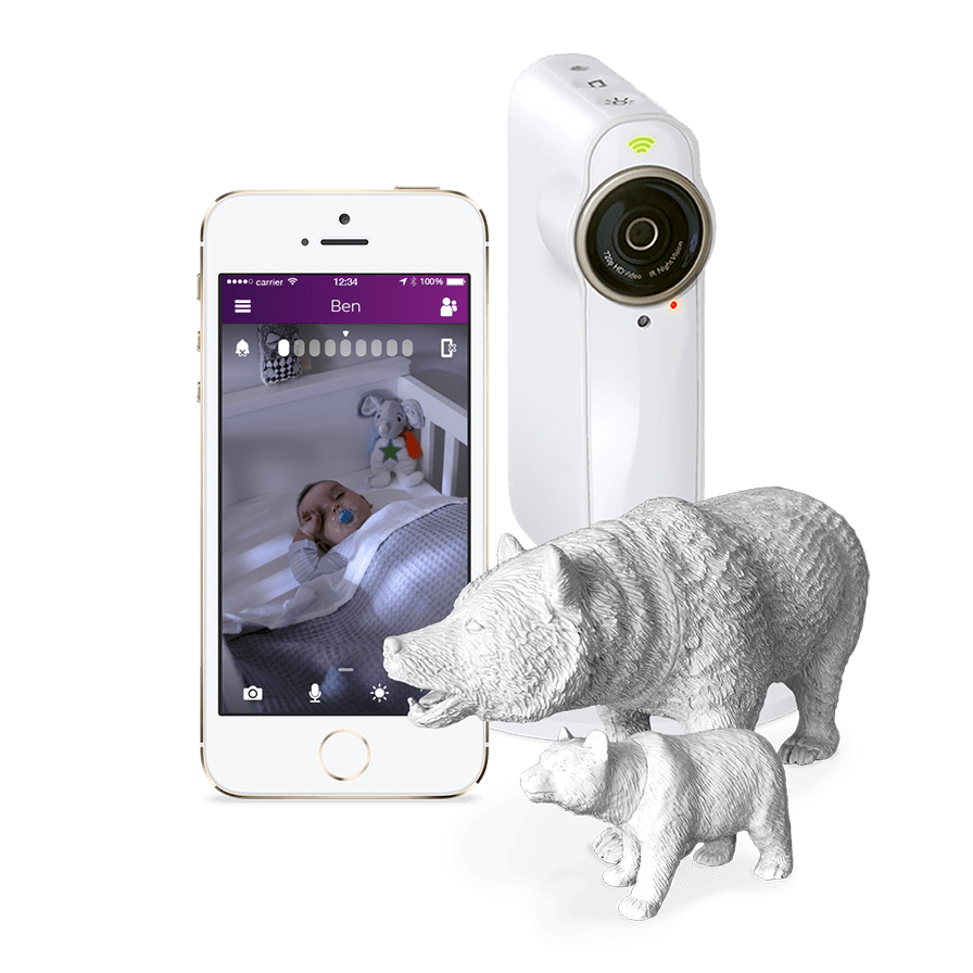 baby monitor, app, and bears