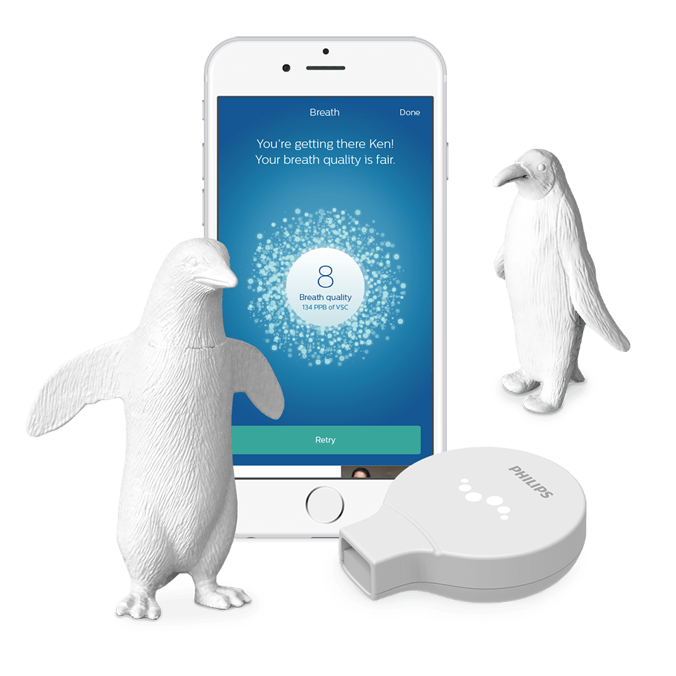 sonicare breath app with penguins