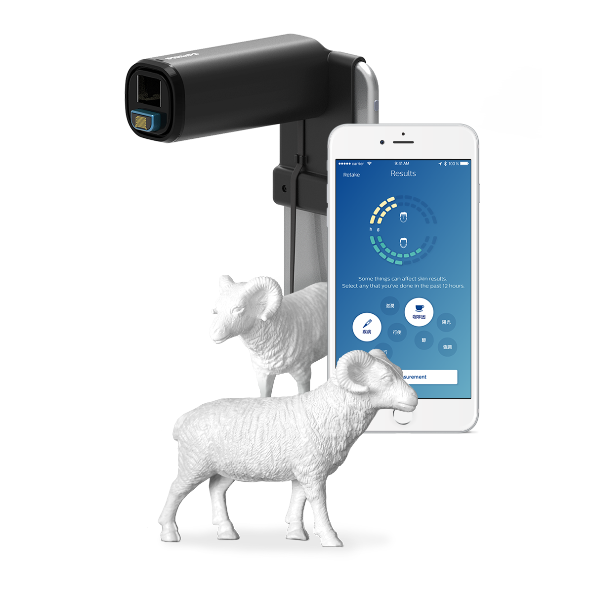 FaceSmart accessory and app with sheep