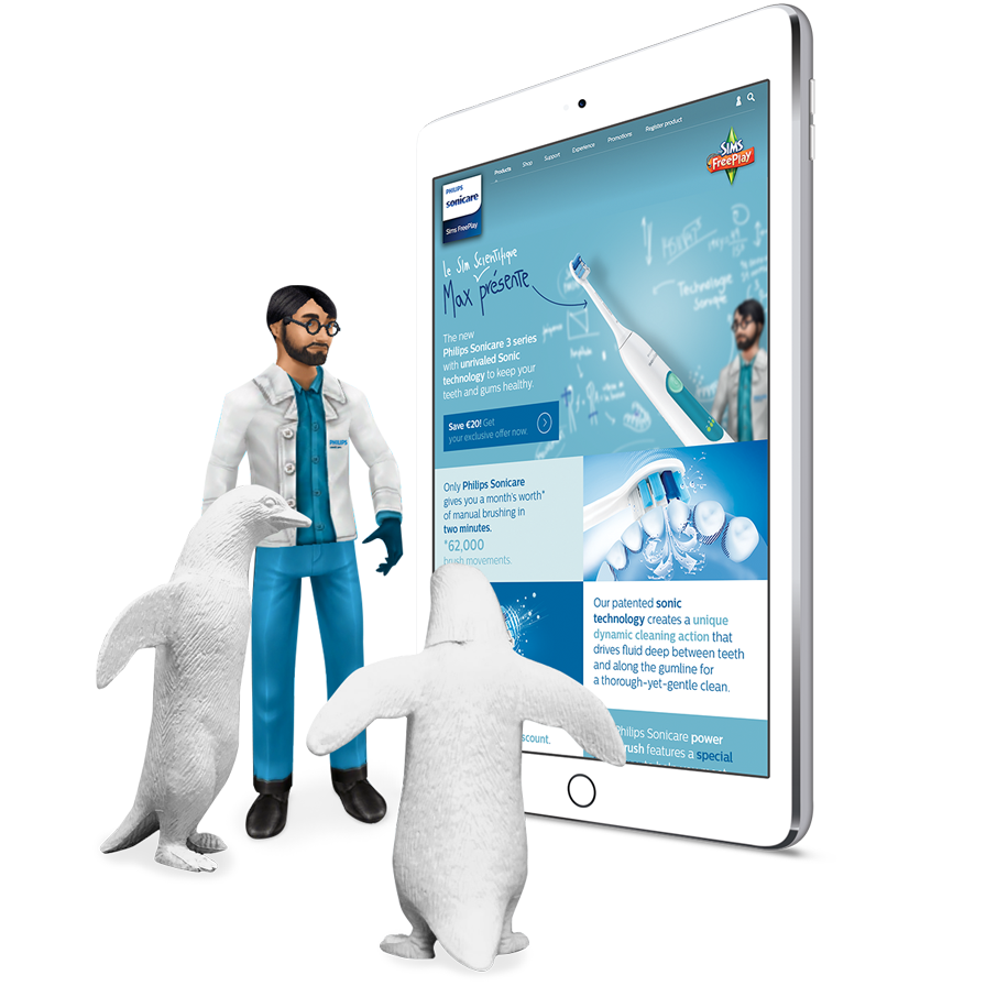 Philips Sonicare, Sims, and penguins